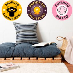 Futon Dobrável de Espuma Solteiro Jeans Bf Colchões - 6