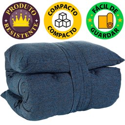 Futon Dobrável de Espuma Solteiro Jeans Bf Colchões - 2