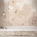 Ver imagem 1 de Mural Mapa Mundi Vintage - 3,48 x 3,00m