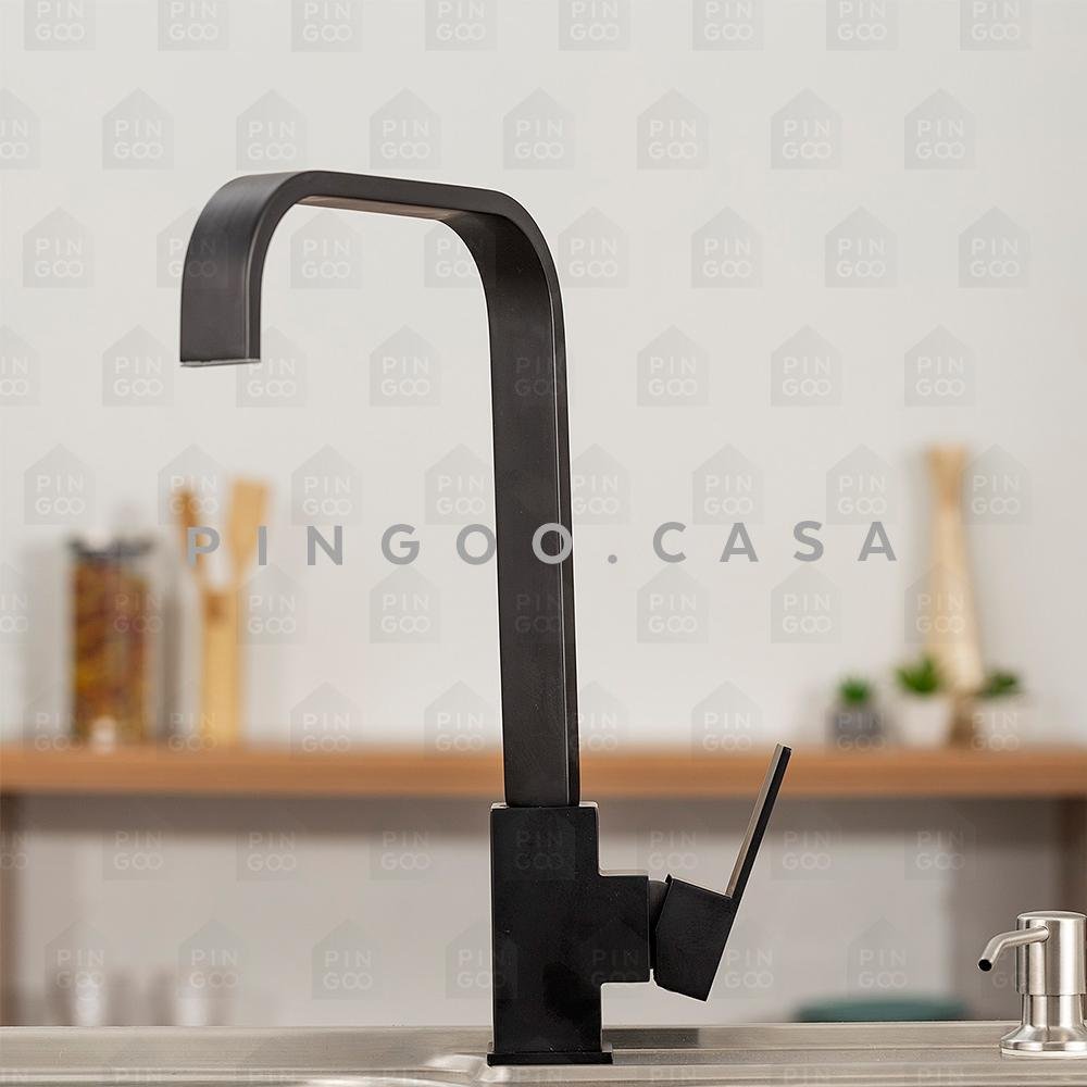 Torneira para cozinha Misturador Monocomando em Aço Inox São lorenço Pingoo.casa - Preto - 2