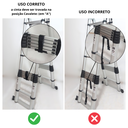 Ver imagem 6 de Escada Telescópica Alumínio Multifuncional 5,60 M 18 Degraus