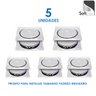 KIT 5 RALO INTELIGENTE SISTEMA CLICK 10X10 INOX PARA BANHEIRO - 1