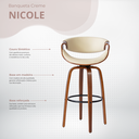 Ver imagem 2 de Banqueta Nicole Base Madeira