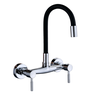 Torneira de Parede Cozinha Misturador Duplo Cromada Flexível - 1