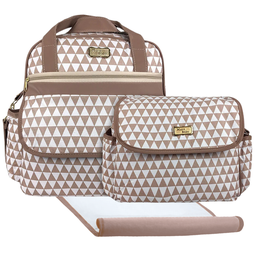 Kit Mochila e Bolsa Maternidade Mave Baby Pratic Elegance Bege - 1