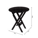 Ver imagem 2 de Mesa Redonda 70cm Dobrável em Madeira Maciça - Preto - Preto