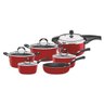 Jogo De Panelas 6 Peças Mônaco Vermelho Tramontina - 1