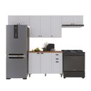 Ver imagem 2 de Cozinha Completa Bariloche 10 Portas 2 Gavetas com Tampo 100% MDF Branco - Indekes