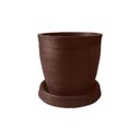 Ver imagem 1 de Vaso Plantar com Prato 30x30 Classico Oval Moderno Polietileno Bgplasticos V13 Ferrugem 017