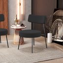Ver imagem 5 de Poltrona Decorativa Base Fixa Londres L02 Bouclê Preto - Lyam