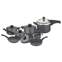 Jogo de Panelas Antiaderente Paris Preta 8 Peças Tramontina - 1