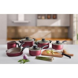 Jogo de Panelas Antiaderente Paris Vinho 8 Peças Tramontina - 4 Jogo de Panelas Antiaderente Paris Vinho 8 Peças Tramontina - 4