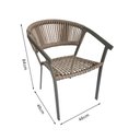Ver imagem 4 de Kit 2 Cadeiras de Jantar Corda Náutica Nude Base Aluminio Rami Sofia Linha Plus