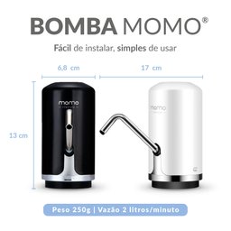 Bomba Elétrica P Galão Garrafão de Água Momo Lifestyle Bebedouro 20l - 2