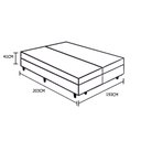 Ver imagem 4 de Cama Box Baú Blindado King Bipartido King Design Sintético Cinza 193x203x41