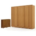 Ver imagem 1 de Guarda Roupa Casal Evo 6 Portas Cinamomo com Cômoda São Paulo 6 Gavetas 2 Portas Cinamomo – Leifer