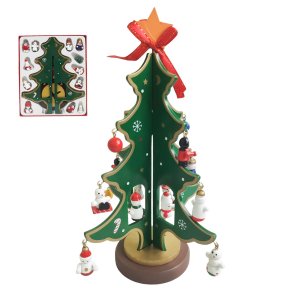 Mini Arvore de Natal Natalino Madeira Enfeite Papai Noel Arvore Boneco de Neve Decoraçao Sala Quarto