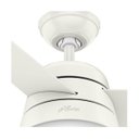 Ver imagem 3 de Ventilador de Teto Hunter Fan Finley Branco 3 Pás com Luminária 127V