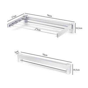 Varal Parede Retrátil Global Mix - Aço Inox - 5 Varetas