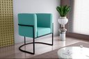 Ver imagem 2 de Poltrona Decorativa Cadeira Veludo Preto Matrix Cairo Sala Recepção Base