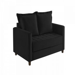 Sofa Cama Frisa Colchao Casal Pes de Madeira Talento Móveis - 2