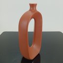 Ver imagem 4 de Vaso Decorativo Enfeite Planta Aparador Garrafa Cerâmica 23x11x5cm Chocolate