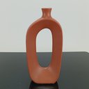 Ver mais imagens de Vaso Decorativo Enfeite Planta Aparador Garrafa Cerâmica 23x11x5cm Chocolate