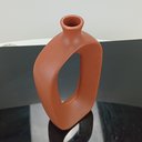Ver imagem 2 de Vaso Decorativo Enfeite Planta Aparador Garrafa Cerâmica 23x11x5cm Chocolate