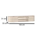 Ver imagem 5 de Rack Suspenso para Sala Algarve - 7 Decor Calacata e Off White