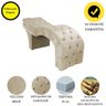 Maca Estética Estofada Reclinável Ergonômica Veludo Tati:bege - 5