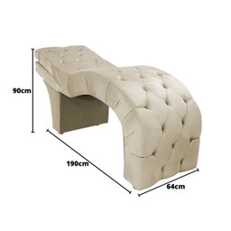 Maca Estética Estofada Reclinável Ergonômica Veludo Tati:bege - 4