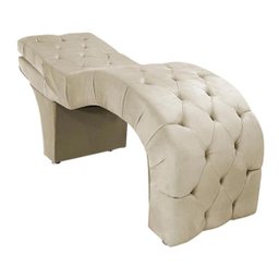 Maca Estética Estofada Reclinável Ergonômica Veludo Tati:bege - 2
