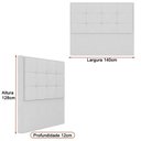 Ver imagem 3 de Cabeceira para Cama Box Casal 140cm Sena Factor Cinza - Sallar Home