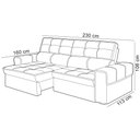 Ver imagem 5 de Sofá Retrátil Reclinável para Sala 3 Lugares 230cm Samir F04 Veludo Azul - Lyam Decor