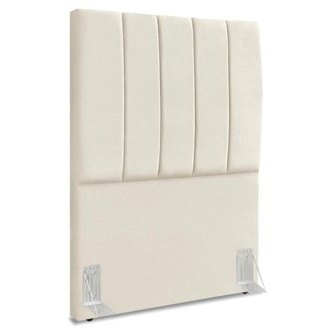 Cabeceira Solteiro 90 Cm com Frame Dalia Suede Bege Artte