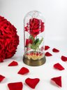 Ver imagem 1 de Luminária a Rosa Encantada C/ Tribais Dourados Presente para Namorada - Ouro Envelhecido