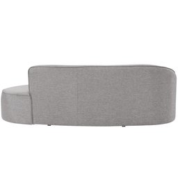 Sofá Curvo 03 Lugares 180cm Braço Direito Eron Linho Cinza Claro - Casaepoltrona - 6