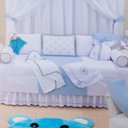 Ver imagem 1 de Kit Bicama Glamour 06 Peças - Thed Azul