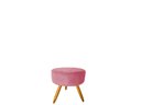 Ver imagem 3 de Kit Poltrona Decorativa Aurora + 1 Puff Redondo Suede Rosa Pés Madeira Ms Decor