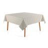 Toalha de Mesa Quadrada 8 Lugares Zaira Branco/taupe - 1