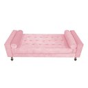 Ver imagem 3 de Recamier Baú Félix Solteiro 140 cm Suede - ADJ Decor - Rosa Bebê