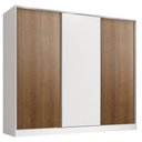Ver imagem 2 de Guarda Roupa Juvenil 100% Mdf Madesa Kevin 3 Portas de Correr - Branco/rustic/branco