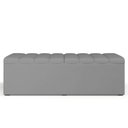 Ver mais imagens de Kit Cabeceira Cama Box Casal King 195cm com Calçadeira Baú Dália W01 Facto Cinza - Lyam Lyam Decor
