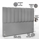 Ver imagem 6 de Kit Cabeceira Cama Box Casal King 195cm com Calçadeira Baú Dália W01 Facto Cinza - Lyam Lyam Decor