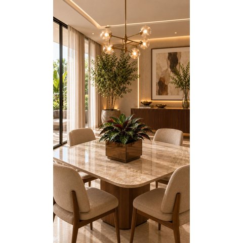 Vaso Vidro Espelho Bronze Decoração Luxo