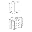 Ver imagem 3 de Kit Banheiro Gabinete com Cuba e Armário Suspenso C/ Espelho Cor:mel com Preto