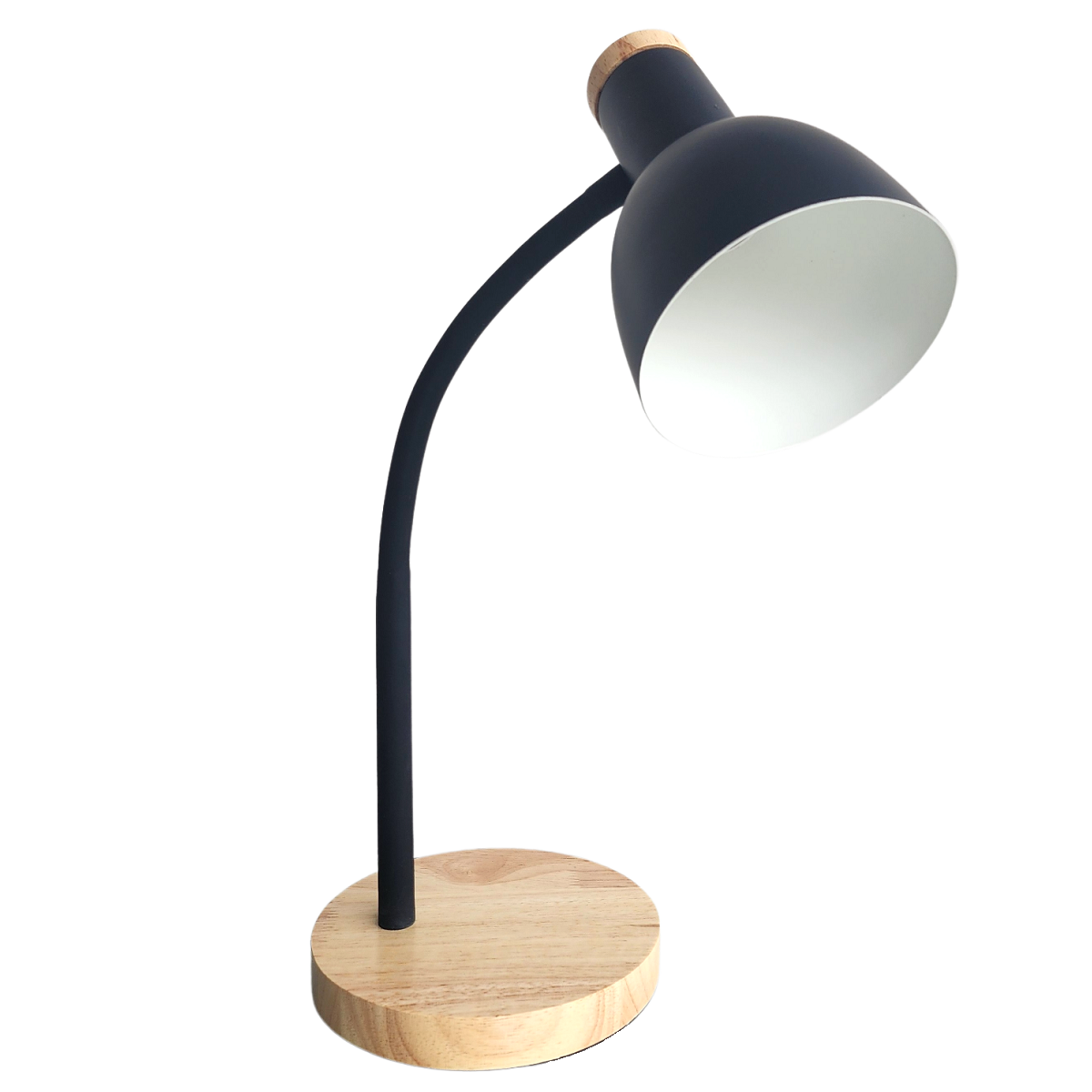 Luminária Mesa Abajur 50cm Articulada Flexível Silicone Pt-03: Preto