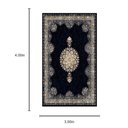 Ver imagem 3 de Tapete Persa Iraniano Azul Escuro Ideal para Sala Quarto e Hall de Entrada 3,00x4,00cm