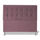 Ver imagem 1 de Cabeceira de Cama Box Cristal King 195 Cm Botão Strass Suede Rosê Eli Móveis