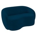 Ver imagem 7 de Sofá 3 Lugares Living Orgânico Sala de Estar 180cm Garbin K04 Veludo Azul Marinho - Mpozenato